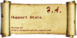 Huppert Atala névjegykártya